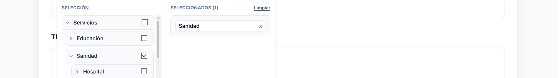 filtros destinos salud
